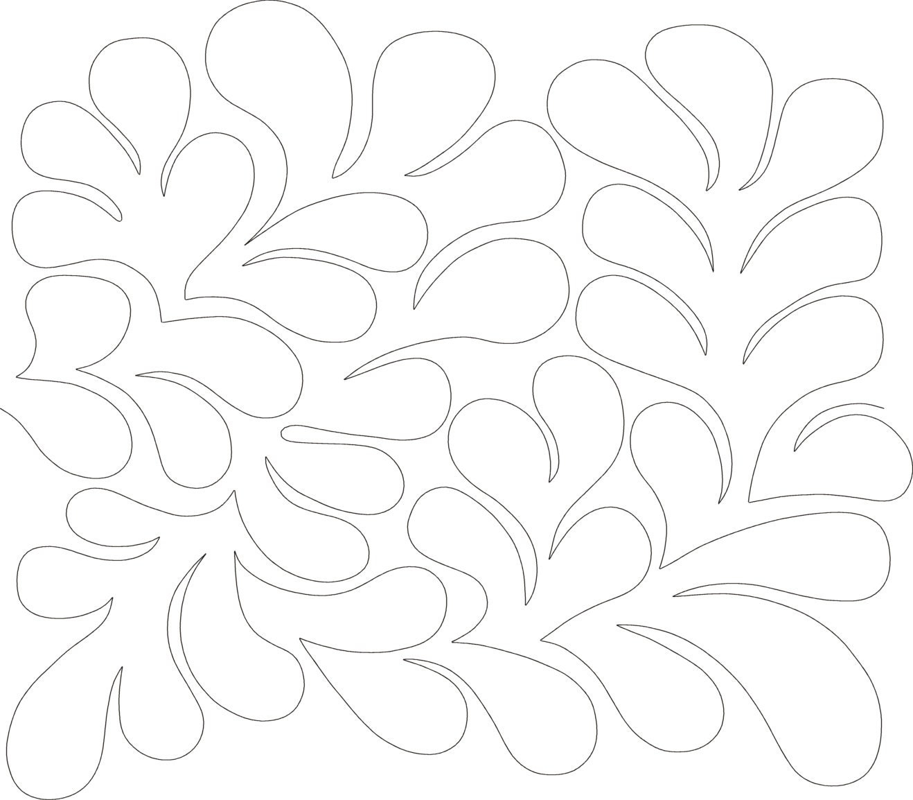 Feather Meander-Pantograph-Digital Quilting Pattern For Longarm with regard to Longarm Feather Template