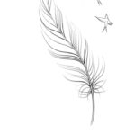 Feather Tattoo Design In Feather Tattoo Template