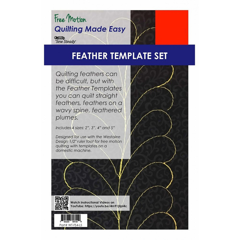 Feather Template Set regarding How Do Sew a Feather Ruler Template