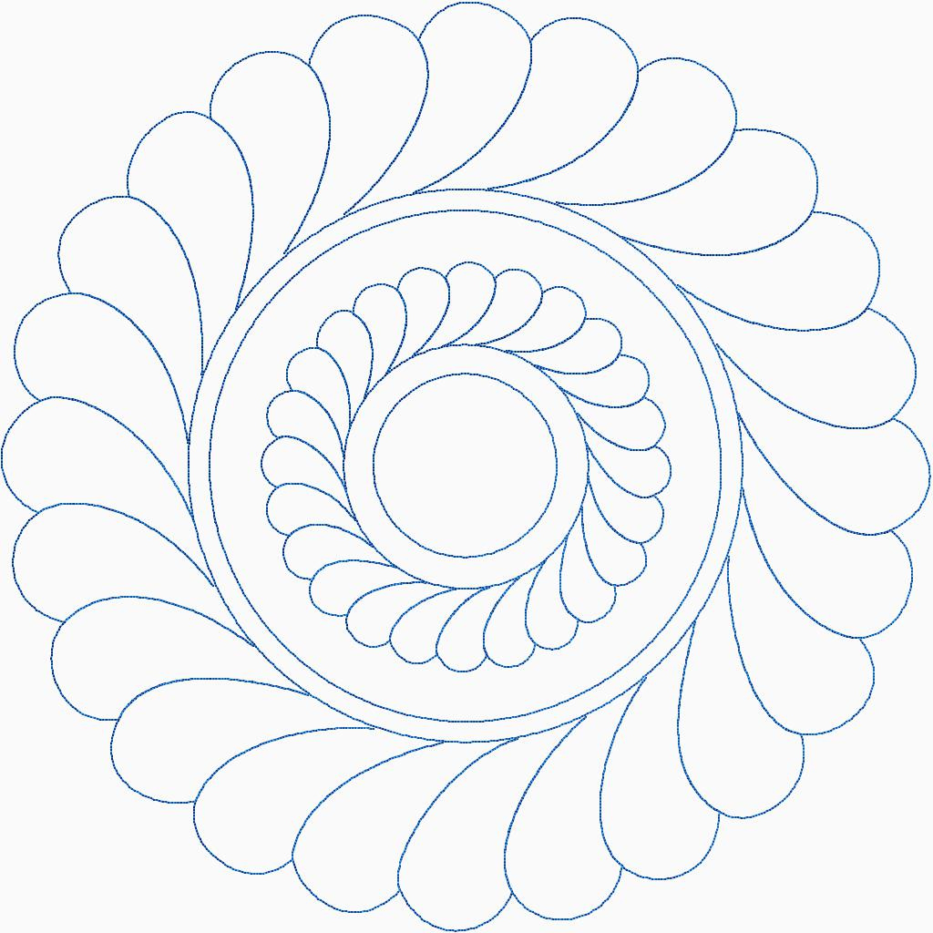 Feather Wreath with Feather Wreath Longarm Quilting Template