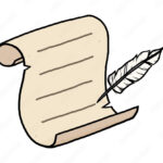 Feather Writing On Old Paper / Cartoon Vector And Illustration For Feather Letter Writing Template