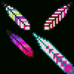 Feathers Perler Bead Pattern | Bead Sprites | Misc Fuse Bead Patterns Throughout Feather Bead Template