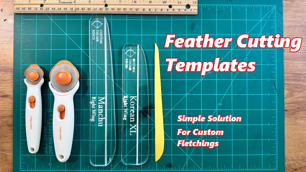 Fletching Cutting Templates for A&amp;amp;A Feather Chopper Template