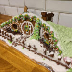 For My First Gingerbread House, I Went For A Christmas Hobbit Hole With Hobbit Gingerbread House Template