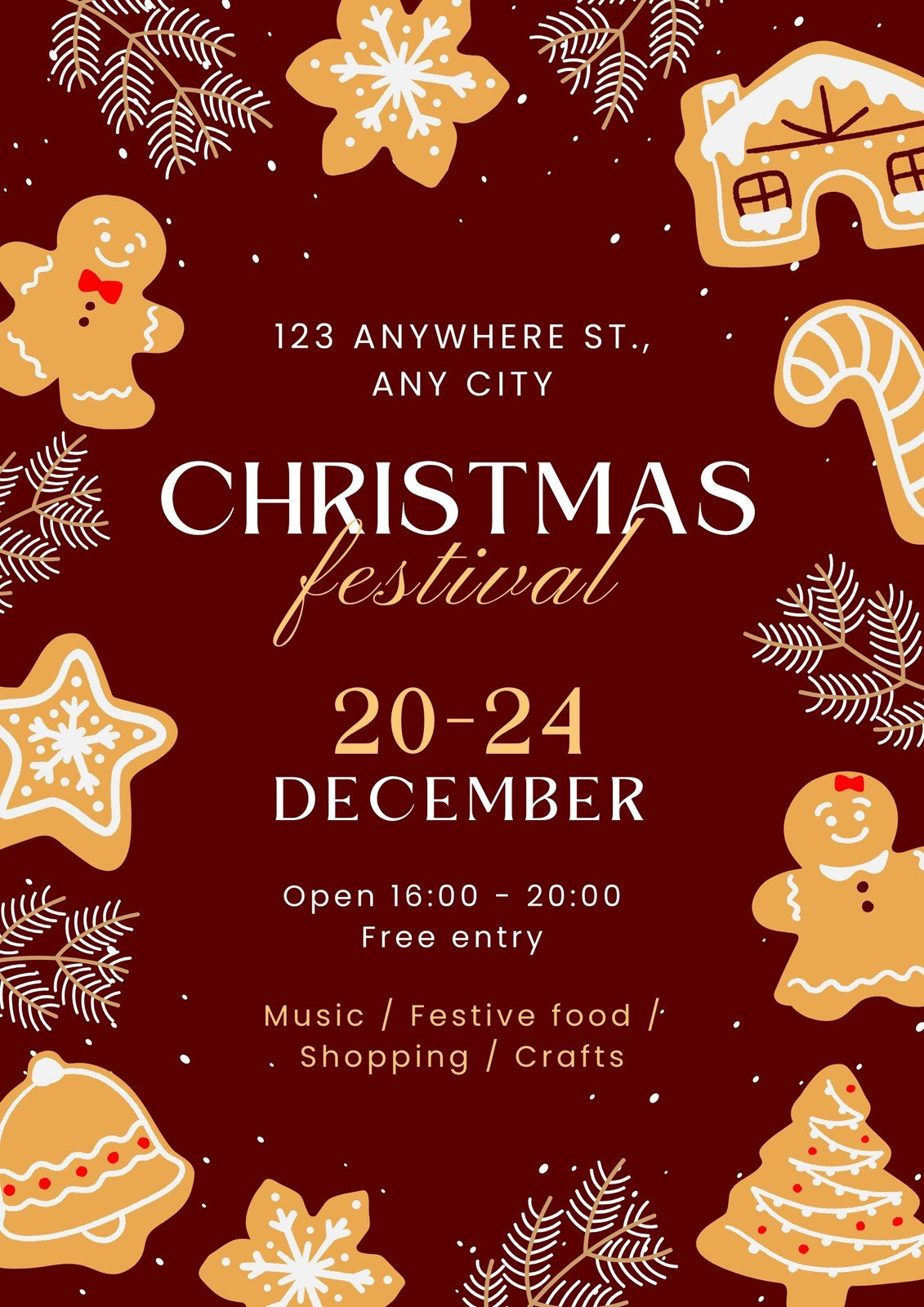 Free And Customizable Gingerbread Templates inside Gingerbread House Flyer Template