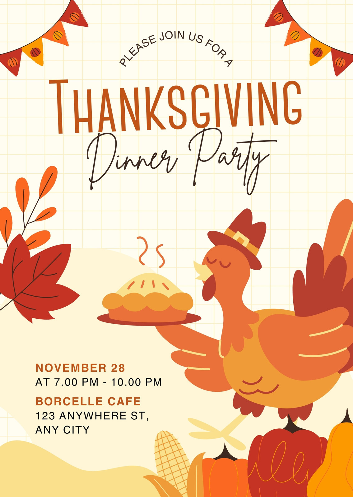 Free And Customizable Turkey Templates in Turkey Invitation Template