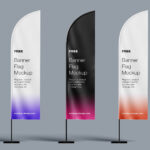 Free Blade Feather Flag Banner Mockup Psd Set   Good Mockups Pertaining To Feather Banners Template