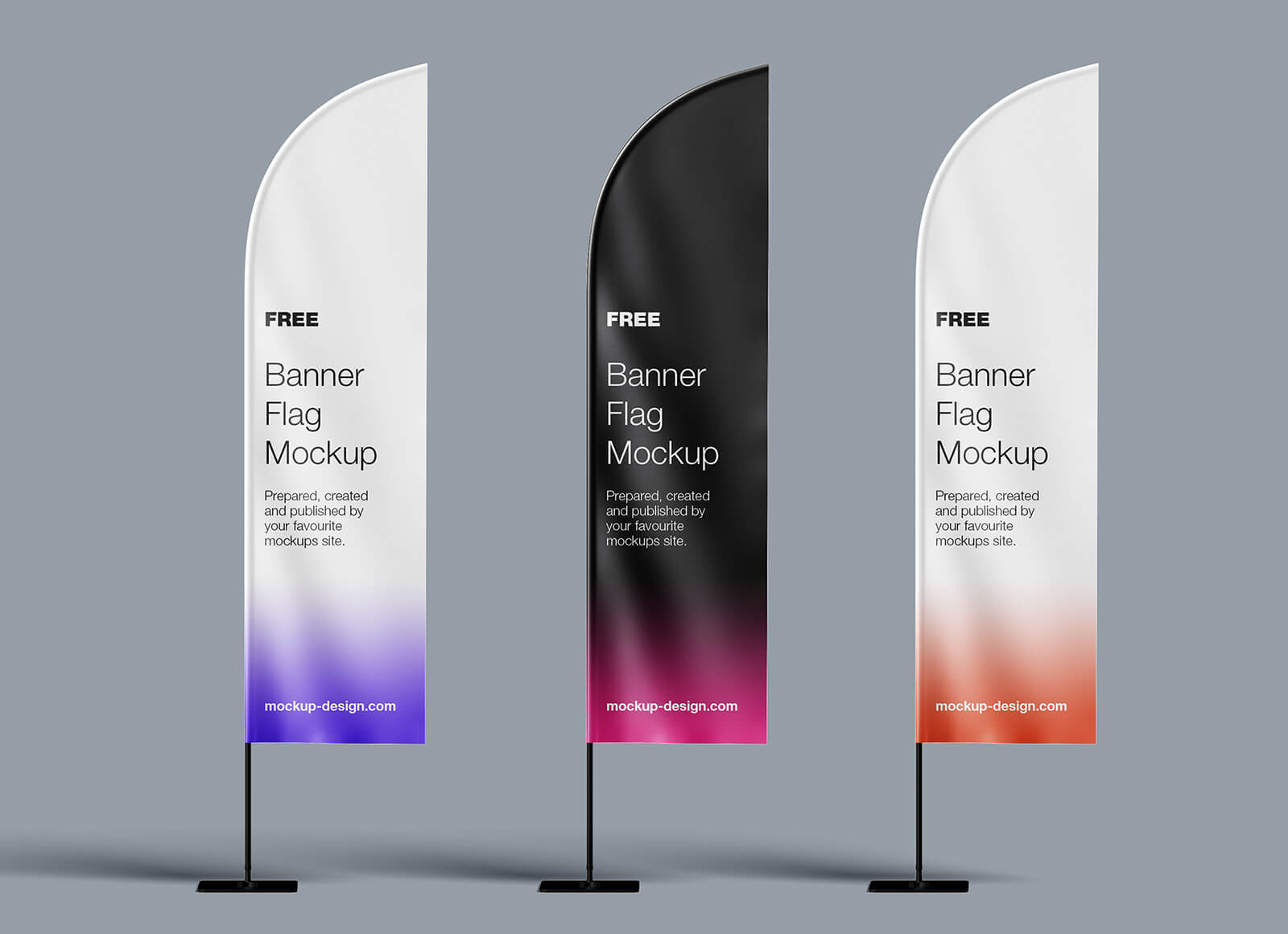 Free Blade Feather Flag Banner Mockup Psd Set - Good Mockups with Feather Banner Template