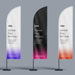 Free Blade Feather Flag Banner Mockup Psd Set   Good Mockups With Regard To 15 X 3 Feather Flags Template