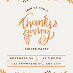 Free Custom Printable Thanksgiving Invitation Templates | Canva Throughout Turkey Invitation Template