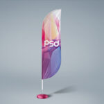 Free Feather Flag Mockup Psd | Psd Graphics Within Free Feather Flag Mockup Psd Template