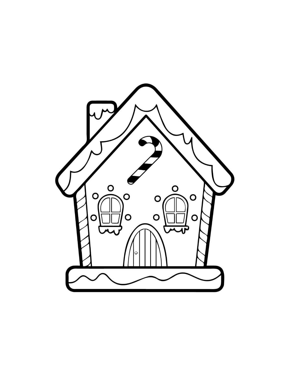 Free Gingerbread House Coloring Page Template To Edit Online within Gingerbread House Coloring Template