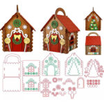 Free Laser Cut 3D Gingerbread House Vector Files Within Gingerbread House 3D Template