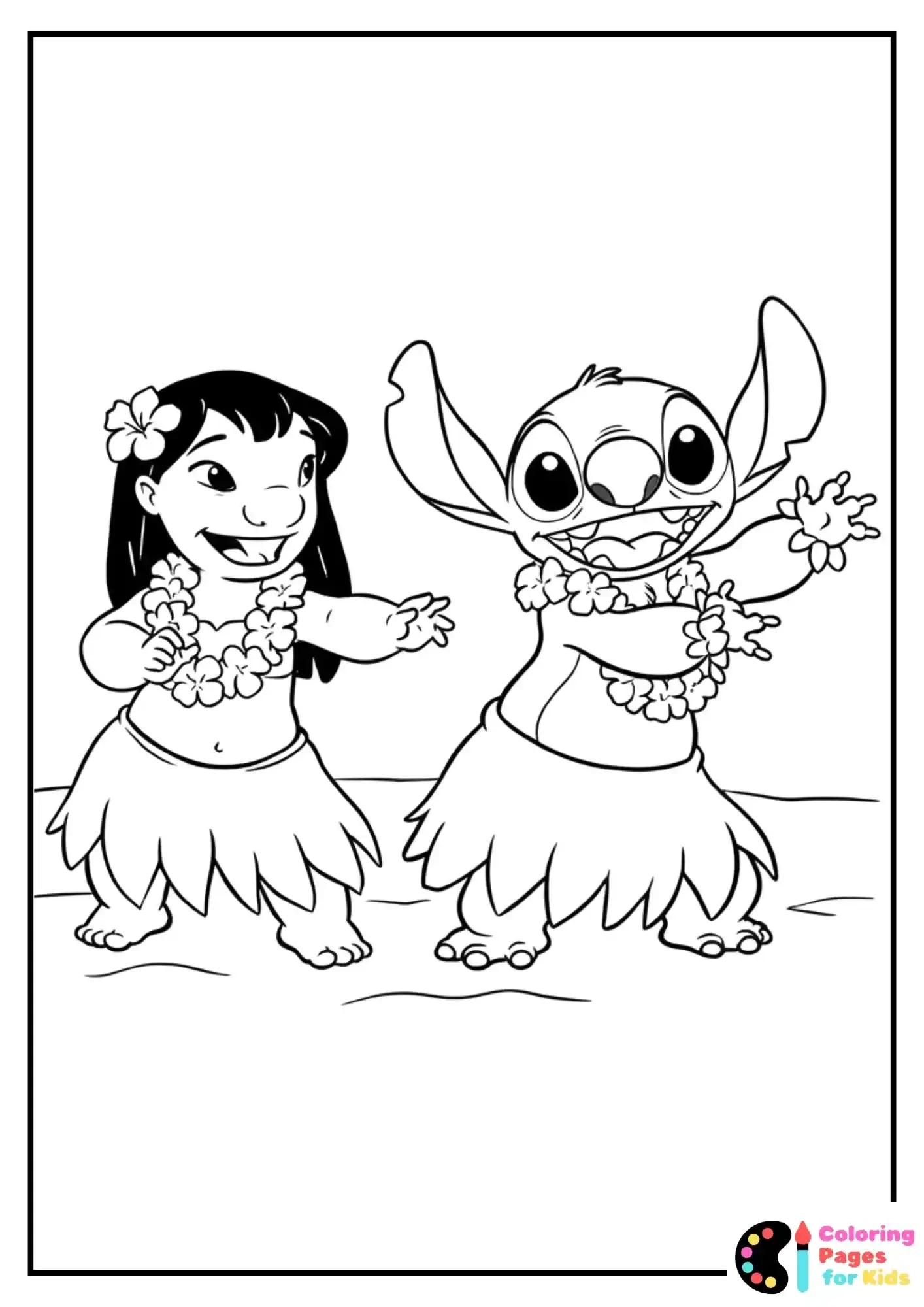 Free Lilo &amp;amp; Stitch Coloring Pages (Printable Pdf) regarding Printable Lilo Feather Template