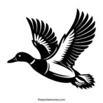Free Mallard Duck Silhouette And Vector Art Designs   Freepatternsarea Pertaining To Duck Feather Pattern Template