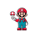 Free Mario Character Clipart Template To Edit Online Throughout Mario Feather Template