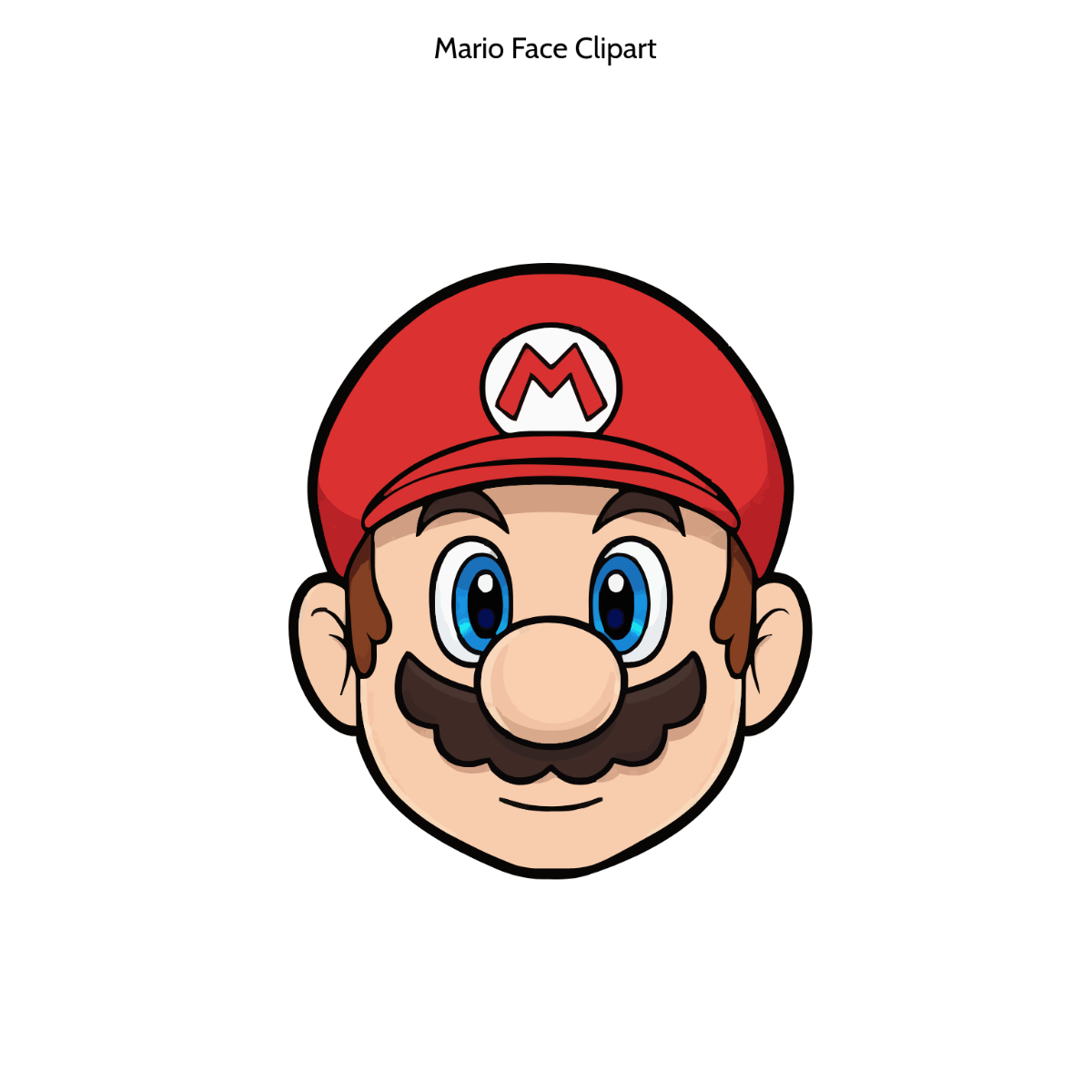 Free Mario Face Clipart Template To Edit Online with Mario Feather Template