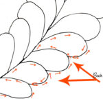 Free Motion Feather Template For Log Cabin Runners   Freemotion Regarding Free Quilting Feather Template