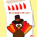 Free Pin The Wattle On The Turkey Printable Thanksgiving Game In Pin The Tail On The Turkey Template
