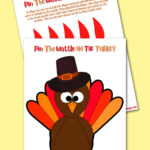 Free Pin The Wattle On The Turkey Printable Thanksgiving Game With Regard To Pin The Feathers On The Turkey Template