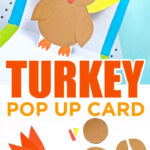 Free Pop Up Turkey Turkey Day Card With Printable Template Inside Turkey Card Template