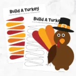 Free Printable Build A Turkey Cutout   Favorite Printables Pertaining To Turkey Cutout Template