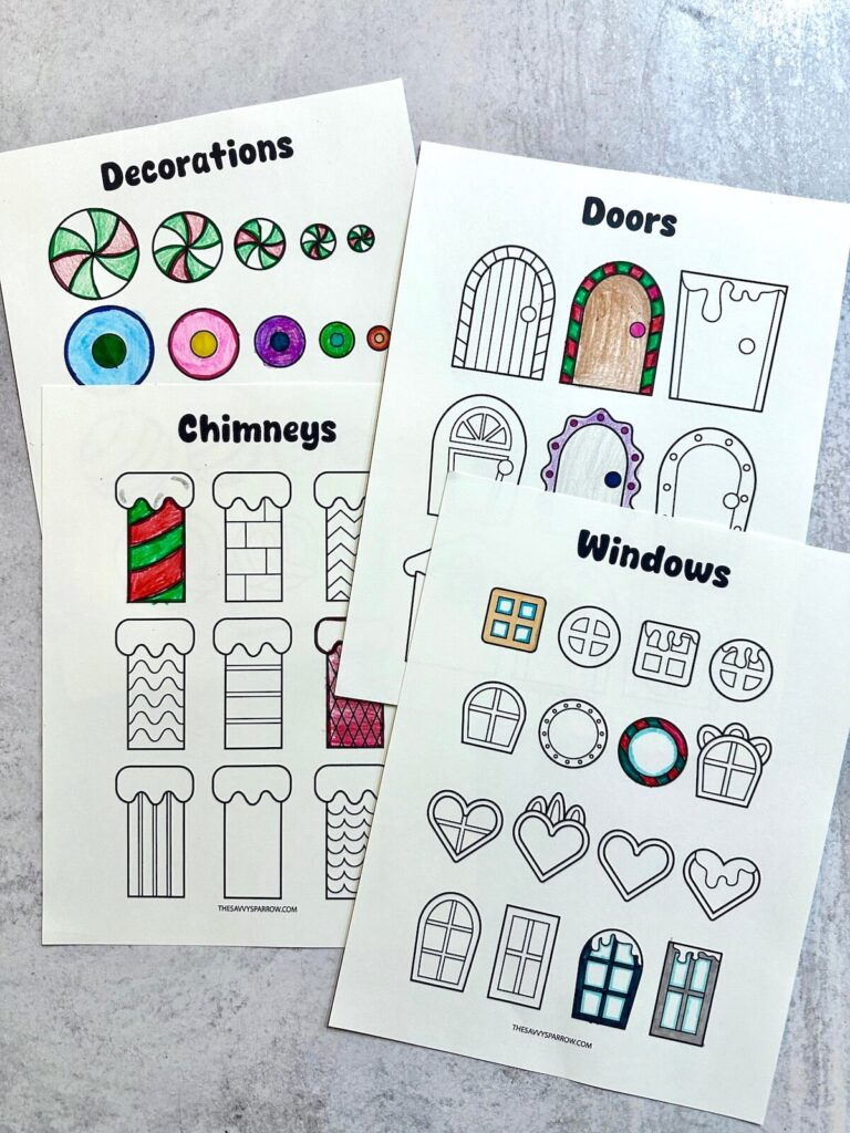 Free Printable Gingerbread House Craft For Kids - The Savvy Sparrow with regard to Gingerbread House Window Template