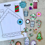 Free Printable Gingerbread House Craft For Kids   The Savvy Sparrow Within Gingerbread House Pieces Template