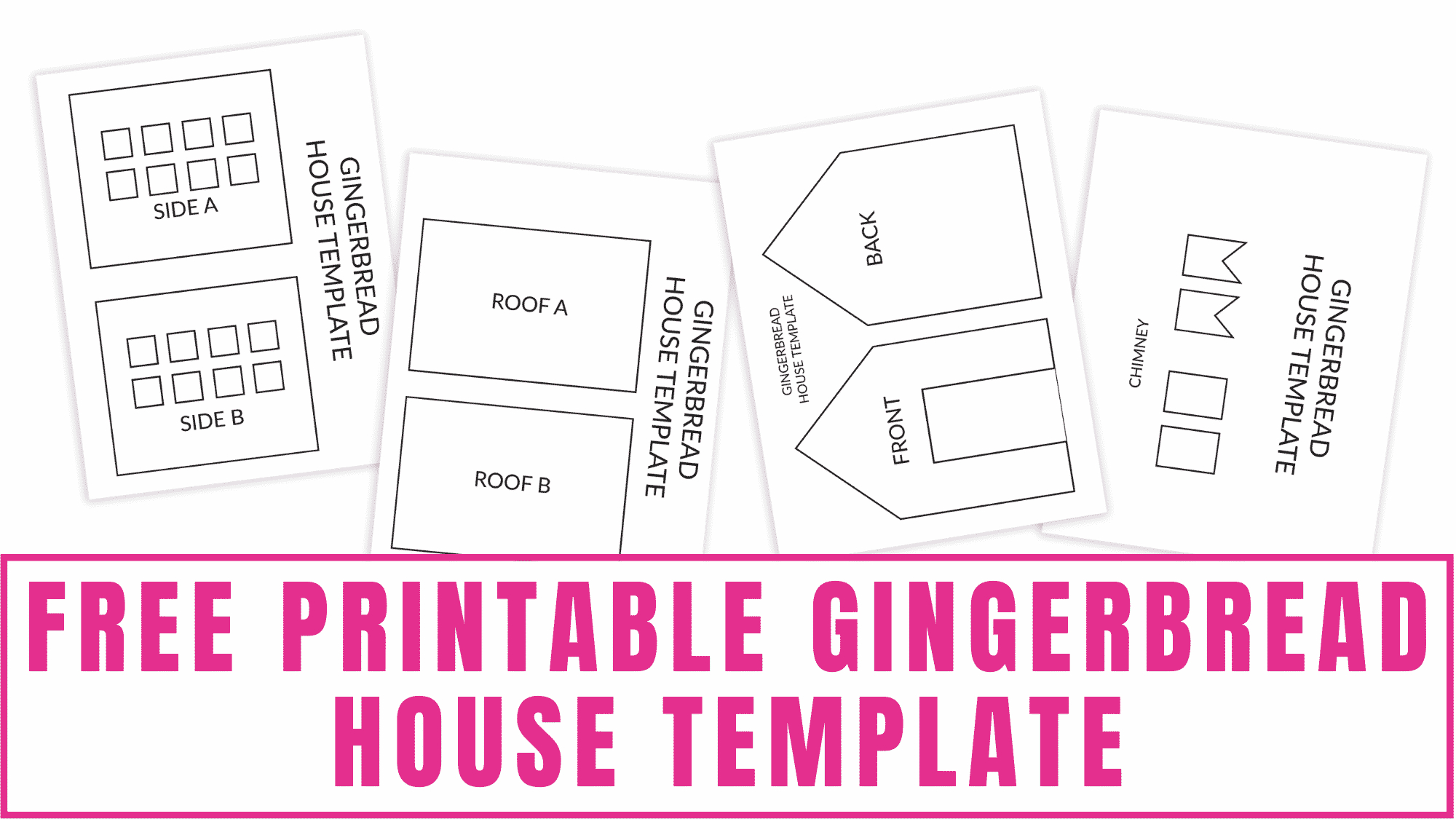 Free Printable Gingerbread House Template regarding Printable Gingerbread House Template Large