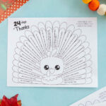 Free Printable Gratitude Thanksgiving Turkeys   Play Party Plan For Family Turkey Project Coloring Page Template