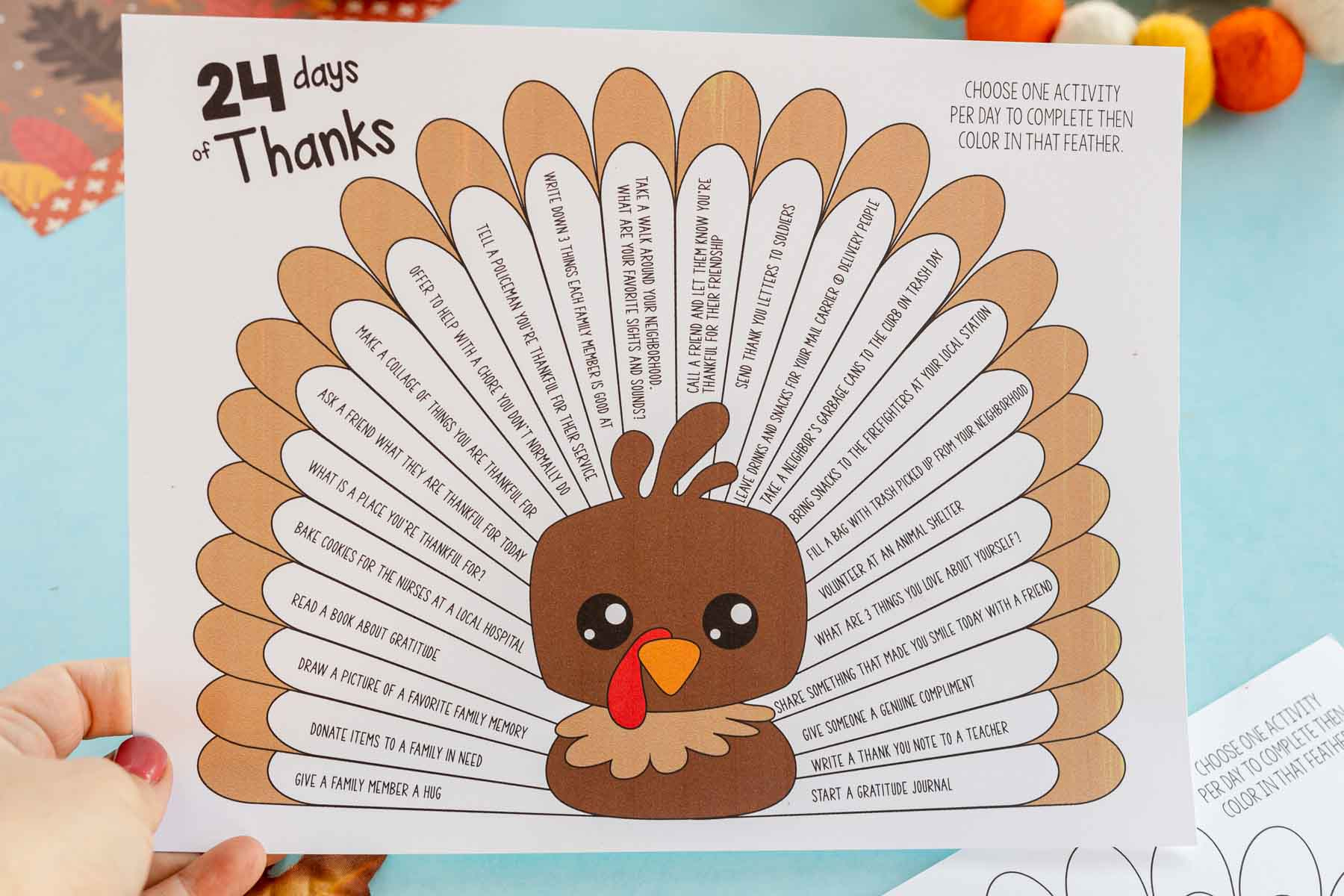 Free Printable Gratitude Thanksgiving Turkeys - Play Party Plan throughout Thanksgiving Thankful Turkey Template