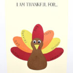 Free Printable Thankful Turkey Craft Template For Kids   The Craft Inside Turkey Feather Template I Am Thankful For