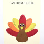 Free Printable Thankful Turkey Craft Template For Kids   The Craft Regarding Thankful Turkey Template Free