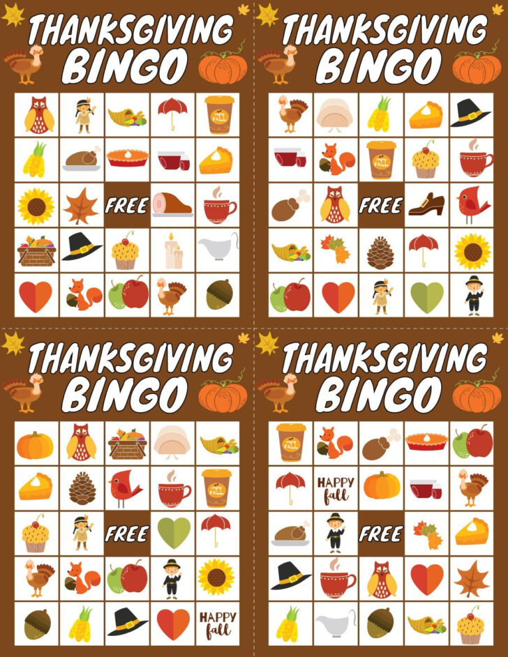 Turkey Bingo Template