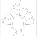 Free Printable Turkey Coloring Page   Pjs And Paint In Turkey Template Coloring Page