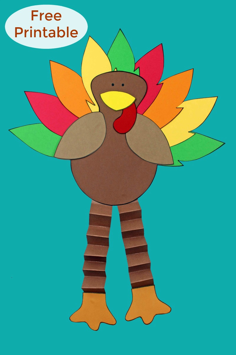Free Printable Turkey Craft For Thanksgiving - Mama Likes This throughout Turkey Legs and Feet Template