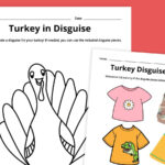 Free Printable Turkey Disguise Template Thanksgiving Activity For Disguise The Turkey Template 1