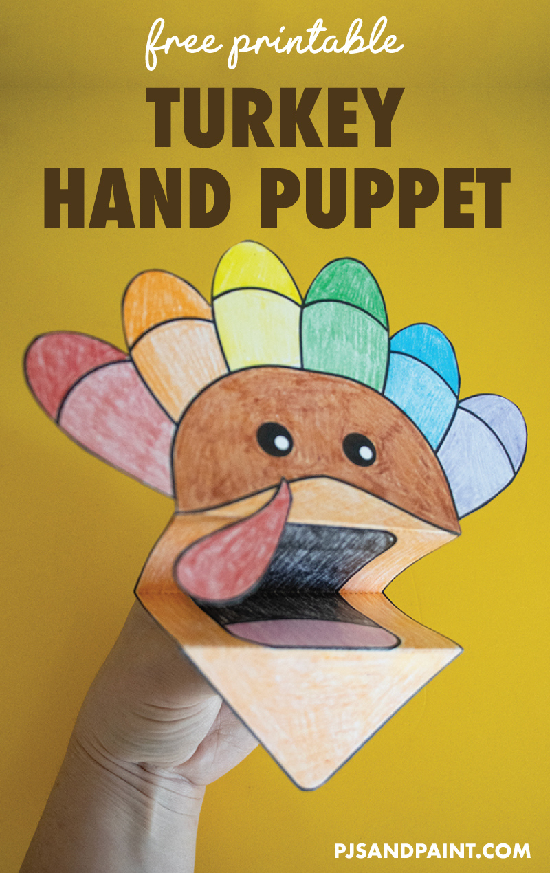 Free Printable Turkey Hand Puppet - Pjs And Paint pertaining to Turkey Mouth Template