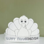 Free Printable Turkey Hat   Thanksgiving Turkey Crown Inside Turkey Hat Craft Template