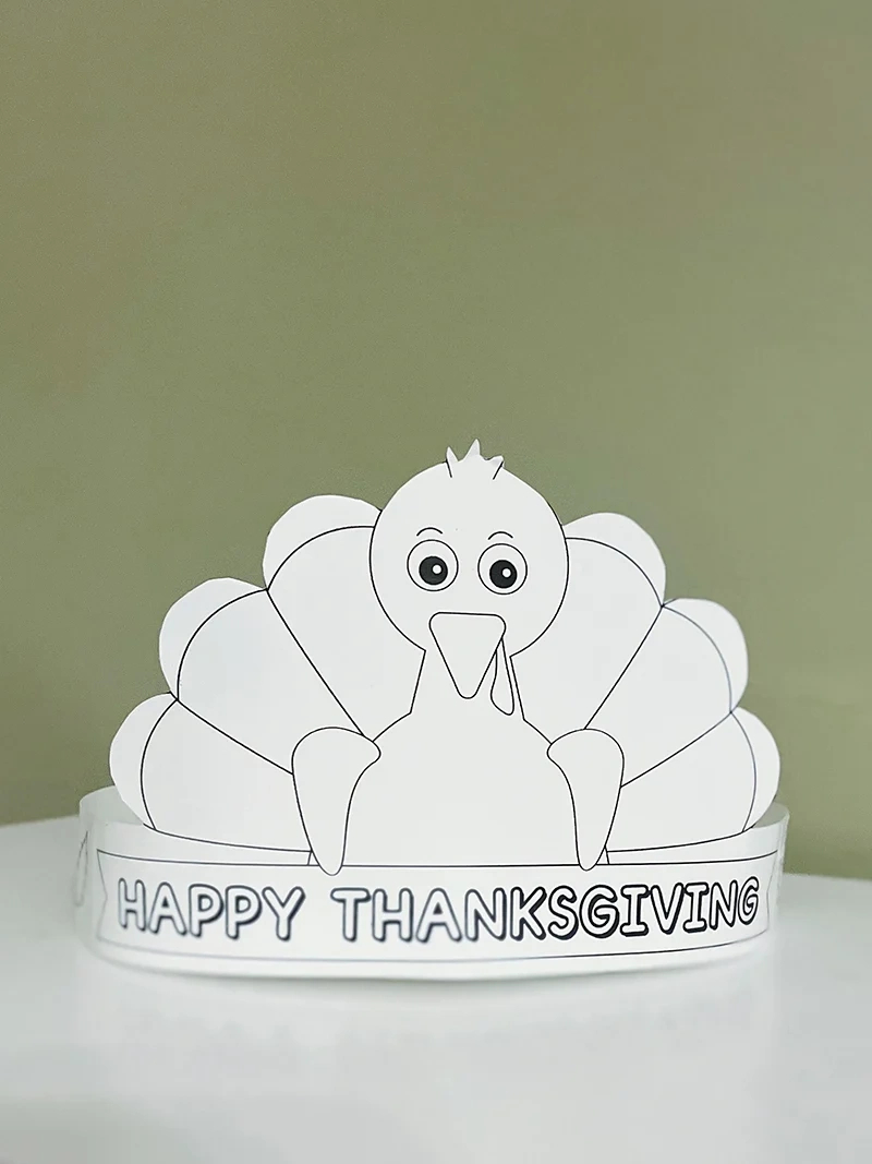 Free Printable Turkey Hat - Thanksgiving Turkey Crown pertaining to Free Printable Turkey Hat Template