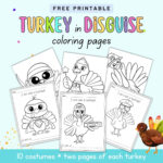 Free Printable Turkey In Disguise Coloring Pages   The Artisan Life With Regard To Turkey In Disguise Free Template