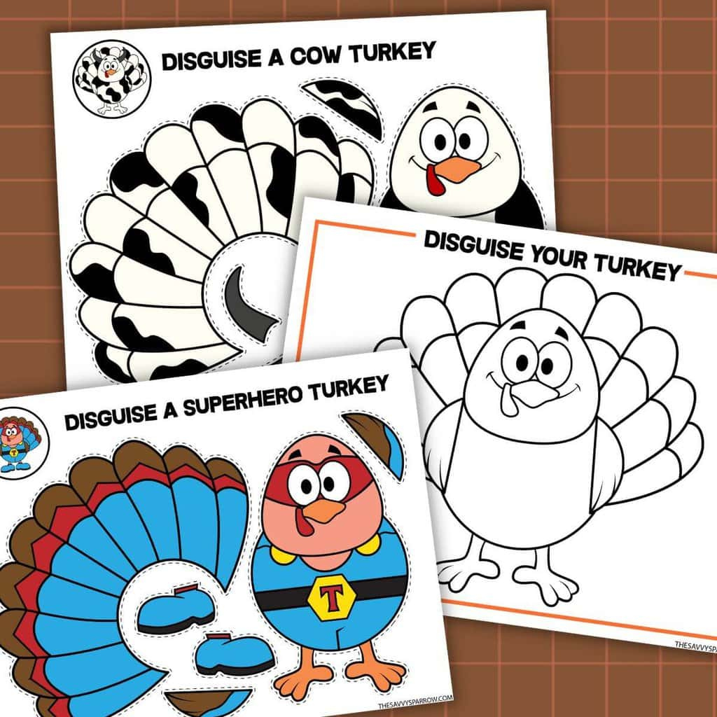 Free Printable Turkey In Disguise Templates To &amp;quot;Hide A Turkey&amp;quot; with regard to Turkey Disguise Family Project Template