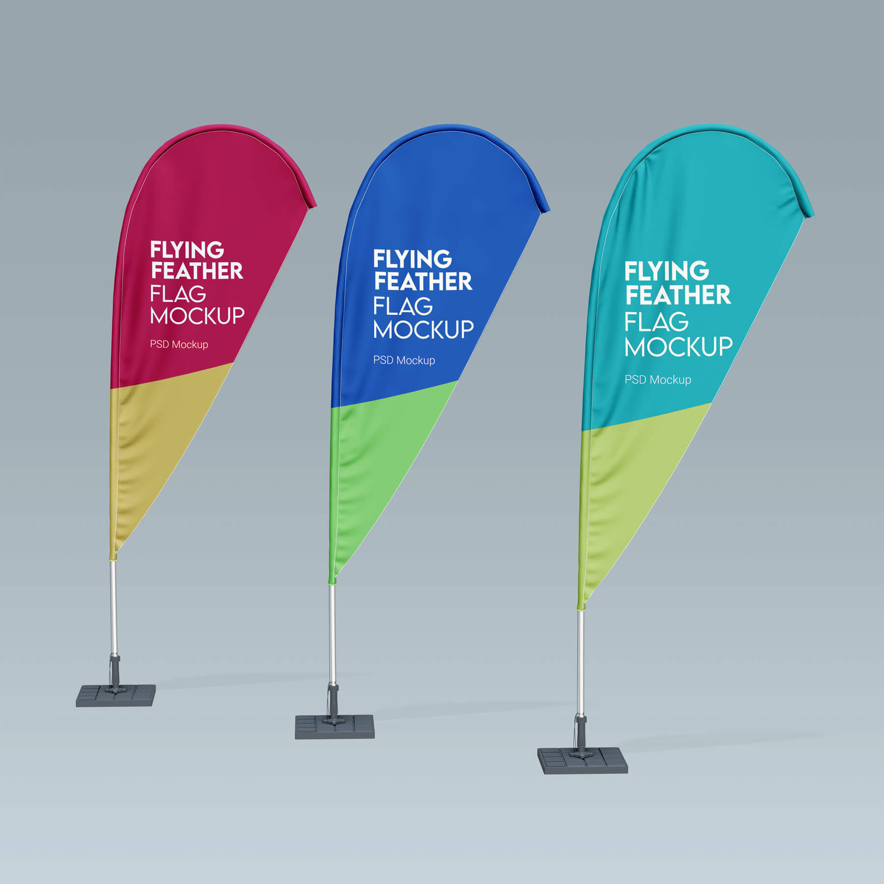 Free Teardrop Feather Flag Mockups Psd Set - Psfiles with regard to Free Feather Flag Template