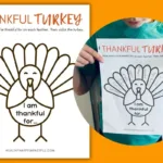 Free Thankful Turkey Printable: A Fun & Easy Gratitude Craft For Kids In Turkey Feather Template I Am Thankful For Free Printable