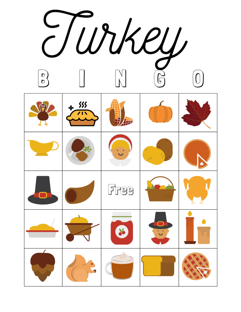 Free Thanksgiving Bingo For Kids - Arinsolangeathome with regard to Turkey Bingo Template