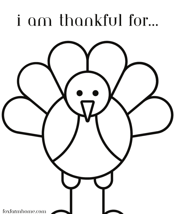 Free Printable Thankful Turkey Template