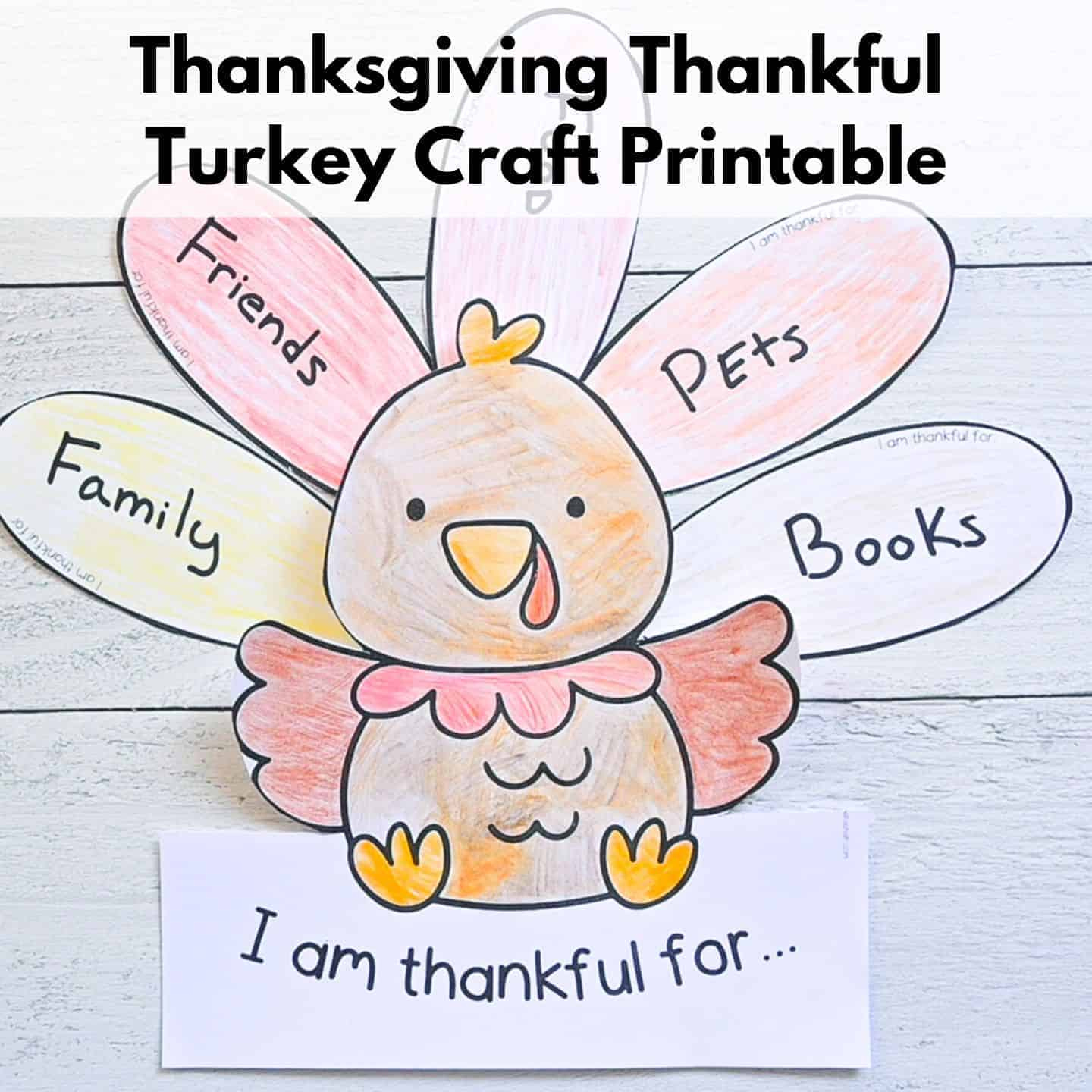 Free Thanksgiving Thankful Turkey Printable - The Artisan Life in Thankful Turkey Craft Free Template