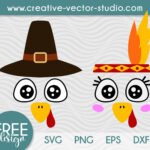 Free Turkey Face Svg, Png, Dxf, Eps | Creative Vector Studio Regarding Free Turkey Face Template