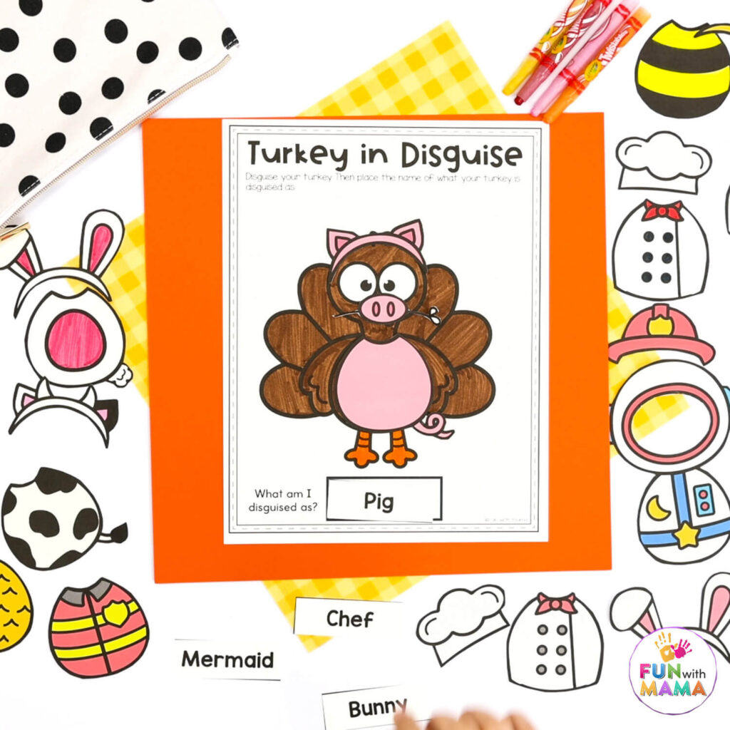 Free Turkey In Disguise Project Template with Decorate A Turkey Project Template