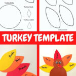 Free Turkey Template Kids Craft With Regard To Turkey Templates For Thanksgiving
